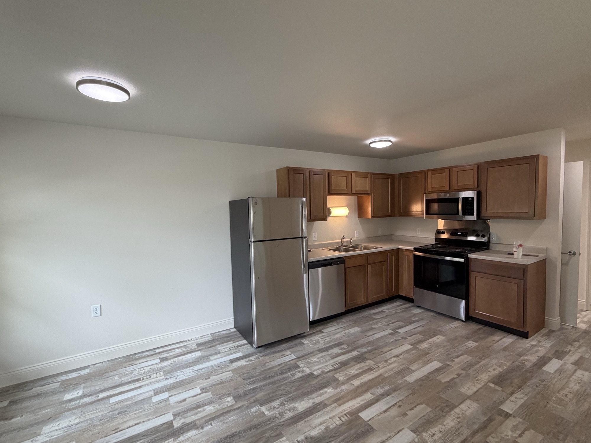 Finished interior kitchen