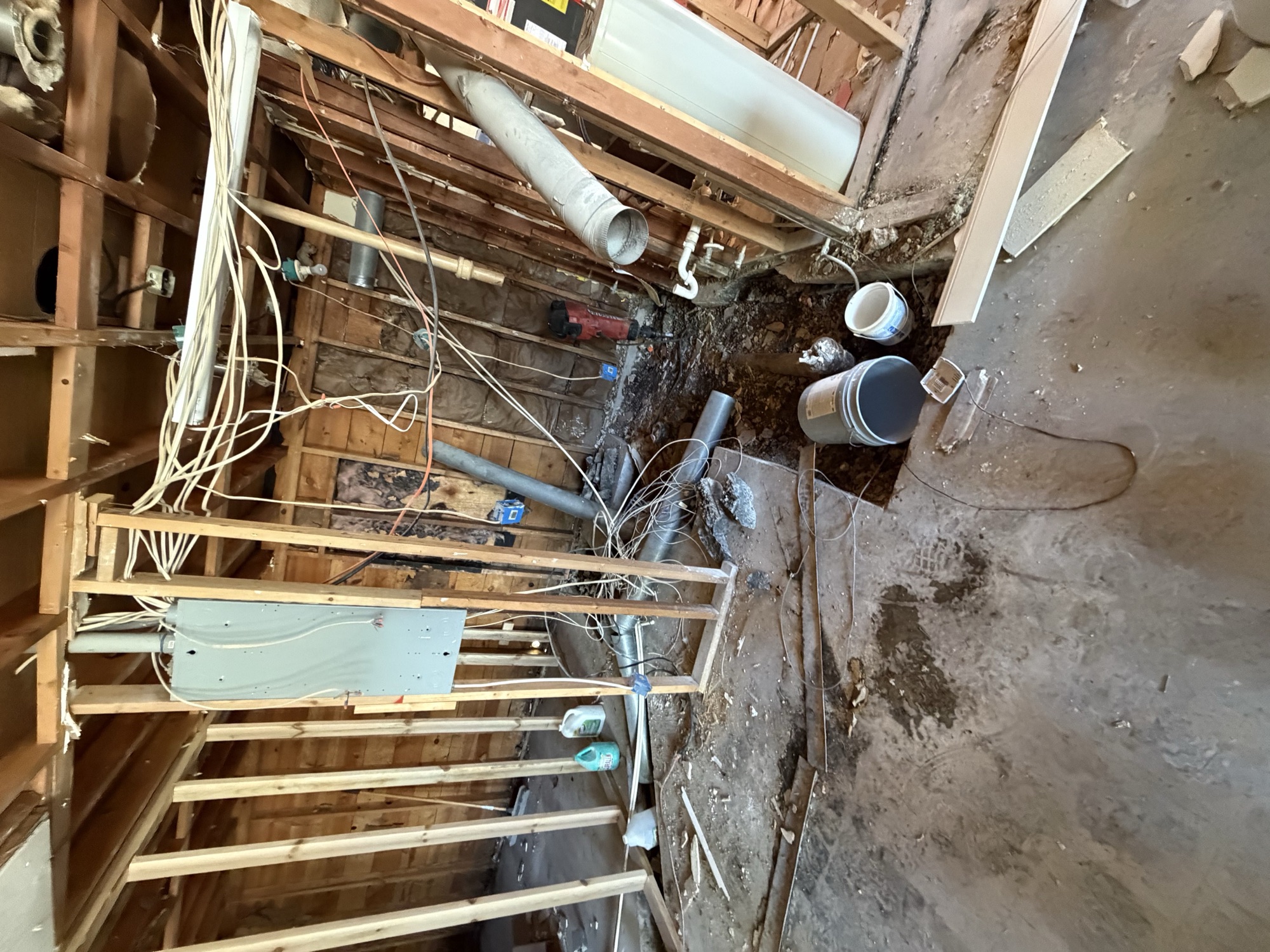 Plumbing rough in