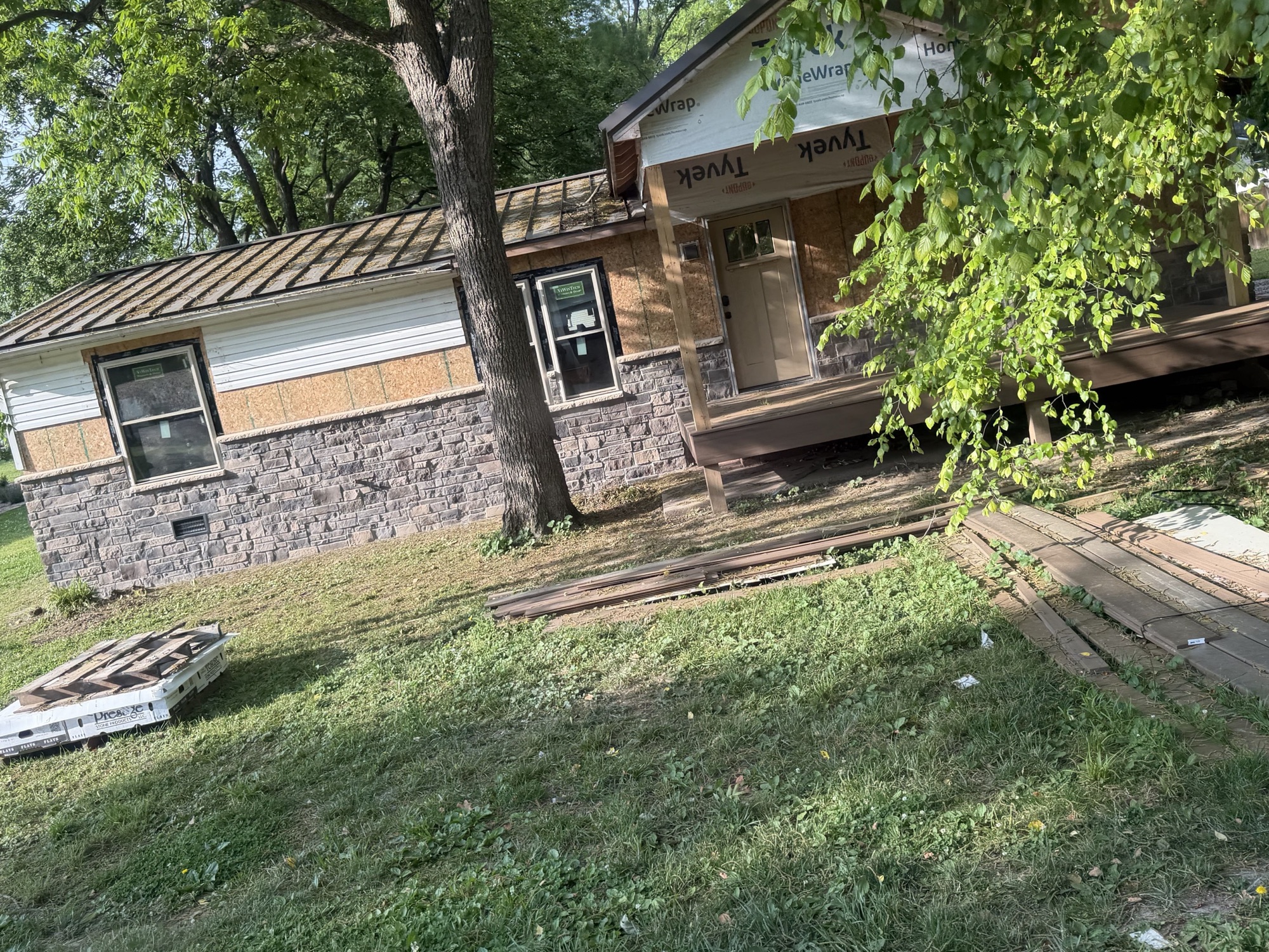 Residential roofing project by Golden Eagle Construction